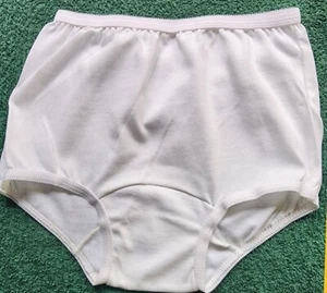 4 Pair White KIDS Size 4,  100% Cotton Brief  PANTIES Made in USA - Picture 1 of 1