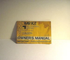 K KAR Kit, KNOx  - owners manual  - Picture 1 of 2