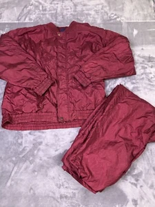 John Blair Adventure Club VTG Tracksuit 2pc 80s SZ L Satin Tracksuit Retro Read - Picture 1 of 19