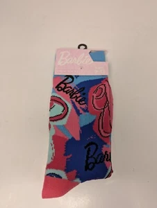 Barbie Crew Socks Size 9-13 Blue & Pink~NWT - Picture 1 of 2