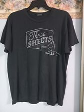 Adv3nture Black Medium Unisex Three Sheets Fun Drinking Casual T-Shirt Top