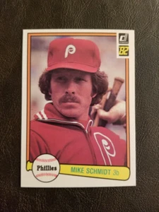 MIKE SCHMIDT 1982 DONRUSS BASEBALL CARD #294 PHILADELPHIA PHILLIES - Picture 1 of 2