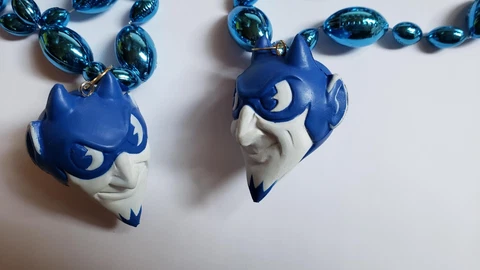 Set of TWO -NCAA Licensed DUKE Foam Pennant Fan Beads - NEW Cover
