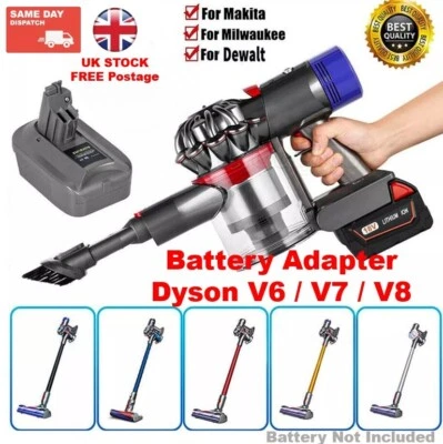 FOR DYSON Adaptador para batería Makita DeWalt Milwaukee AEG convertible a aspiradora Dyson V6 V7 V8