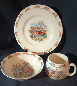 Royal Doulton Bunnykins set of plate, bowl and mug - Picture 1 of 4