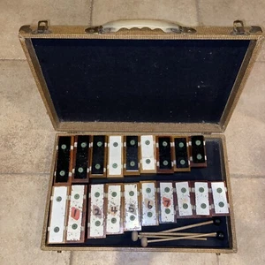 Xiliphone de colección de B.F Kitching Co. Brookfield Il. 19 notas individuales y estuche - Imagen 1 de 11