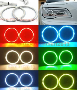 RGB halo ring for Chrysler 300 11-23 bluetooth Flash LED angel eye lamp DRL APP - Picture 1 of 15
