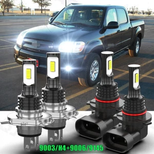 For Toyota Tundra 2000-2004 2005 2006 LED Headlight Hi Low Beam + Fog Light Bulb - Picture 1 of 15