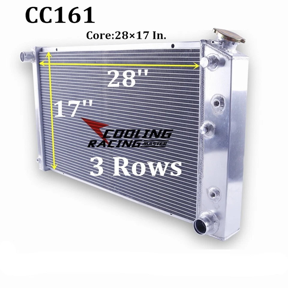 Radiador de aluminio de 3 filas para Buick Centurion 5,7 L 7,5 L 455 1971 1972 1973 28x17" Foto 1 de 4