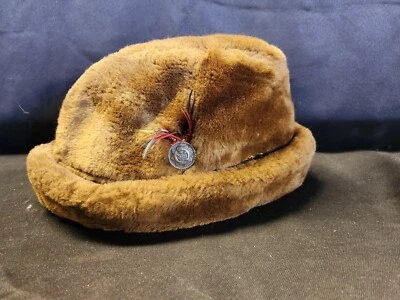 DE COLECCIÓN - Sombrero de piel sintética - Etiqueta hecha en unión - Talla desconocida - Usado - ¡Buen estado! Foto 1 de 4