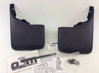 Protetores de respingos traseiros 11-16 Ford Super Duty F250 F350 abas de lama sem lábios de roda fabricante de equipamento original - Imagem 1 de 4