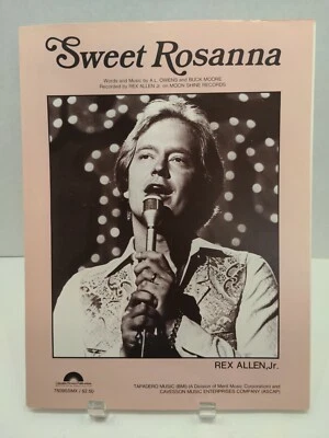 Sweet Rosanna Rex Allen Jr Partituras Nuevo Antiguo Stock Piano Guitarra Country F4AN Foto 1 de 2