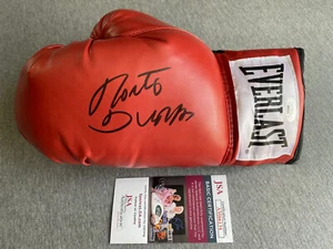BOXING CHAMPION- ROBERTO DURAN AUTOGRAPH EVERLAST 16oz BOXING GLOVE JSA AM66134 - Picture 1 of 3