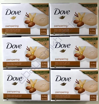12x DOVE Pampering Beauty Cream Bar Shea Butter & Vanilla Royal Mail Tracked 48 - Image 1 of 4