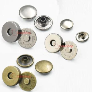 Double Rivet Round Magnetic snap 14mm 9/16" Clasp Stud Button Fastener purse - Picture 1 of 10