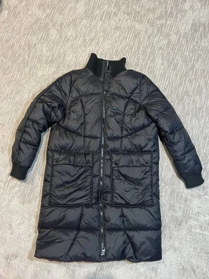 Chaqueta acolchada Andrew Marc pequeña Pavia imitación plumón acolchada, negra Foto 1 de 4