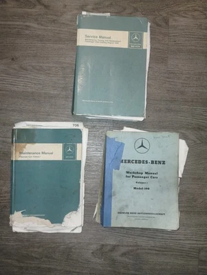 3 MANUALES DE SERVICIO DE TIENDA MERCEDES-BENZ CLÁSICOS 190 C 200 230SL 250SL 200D 300 SEL  Foto 1 de 4