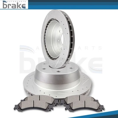 Fits 2002 2003-2006 Cadillac Escalade Slotted Brake Rotors Discs & Ceramic Pads - Image 1 of 4