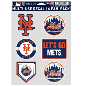 New York Mets Multi-Use 6 Fan Pack MLB Decal Stickers *Free Shipping - Picture 1 of 2