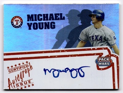2005 Topps Pack Wars Michael Young #PWA-MY Autographs Texas Rangers - Image 1 of 2