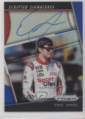 2018 Panini Prizm Scripted Signatures Red White & Blue 7/25 Erik Jones Auto - Image 1 of 3