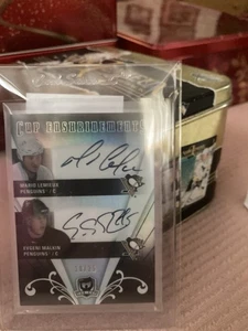 2007-08 The Cup Enshrinements Dual Auto #10/25 Mario Lemieux - Evgeni Malkin - Picture 1 of 1