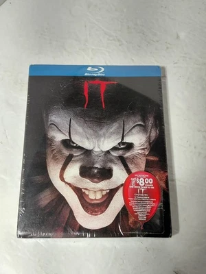 IT Blu-ray 2017 Stephen King Horror Pennywise + Slipcover BRAND NEW SEALED - Image 1 of 4