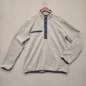 Dri Duck Men's Gray Long Sleeve Fleece Quarter Snap Sweatshirt Size XL - Picture 1 of 7