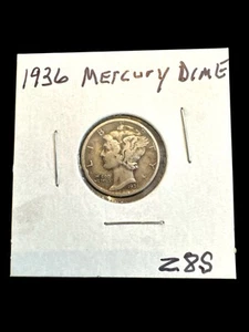 1936 Mercury Dime 90% Silver - Z8S - Bild 1 von 4