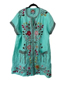 Vestido túnica Johnny Was Joni ajuste relajado XL - Imagen 1 de 7