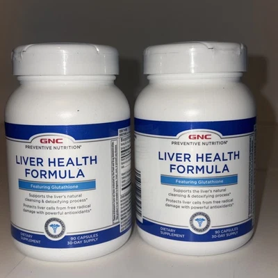 Две упаковки GNC Liver Health 90 карат Ex10/25 расторопша кальций - Изображение 1 из 3