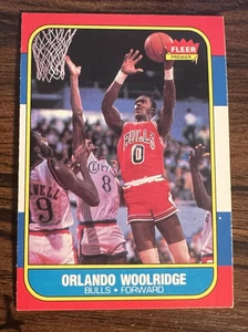 1986 FLEER ORLANDO WOOLRIDGE 130 RC BASKETBALL CHICAGO BULLS NBA - Picture 1 of 12