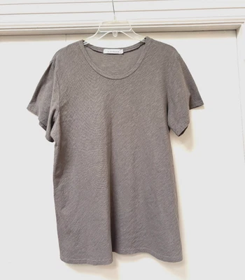 Camiseta Top Corte Suelto Taupe Talla L o M Algodón Lino Tejido lknu Foto 1 de 3