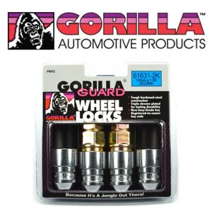 Gorilla Guard Chrome Wheel Locks (2 Keys) 12mm x 1.50 Bulge Acorn 61631-2K