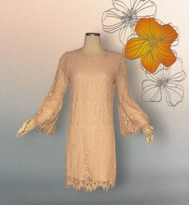 WORTHINGTON $86 Lt оранжевый крючком трикотажа слоистый платье Bell рукав женщин средний - Изображение 1 из 4