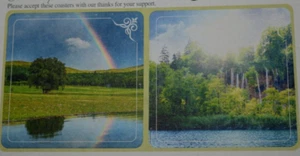 Zwei (2), ""ARBOR DAY FOUNDATION"", bunte zweiseitige, Papieruntersetzer (3,50"), neu - Bild 1 von 4