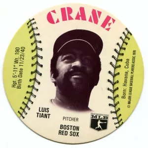 1976 MSA Crane Disk - Luis Tiant Boston Red Sox - Bild 1 von 2