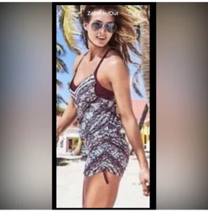 Athleta Marrakesh Side Scrunch Tankini Swim Top Kleid Größe 38 B/C Pool Damen - Bild 1 von 7