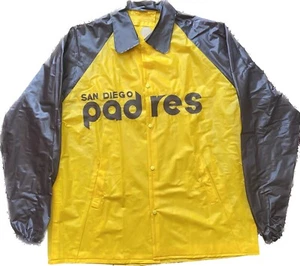 VTG San Diego Padres Baseball Raincoat MLB Size Large - Picture 1 of 7