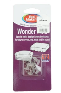 Bed Maker's Wonder Pins Bedskirt & Furniture Cover Retainer 12 Pieces - Picture 1 of 2