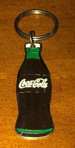 Vintage 1986 Walt Disney Coke Coca-Cola Bottle Glass Shaped Key Chain New WO Tag - Picture 1 of 2