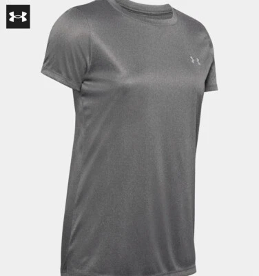 Women's Under Armour HeatGear Large Gray Lightweight Running Training Tee NWT - Image 1 of 4