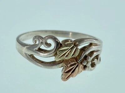 Landstrom Black Hills Multi Tone 10K Yellow Rose Gold Sterling Silver Ring 6.5 - Image 1 of 4