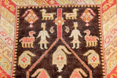 6 pies ALFOMBRA ANTIGUA TRADICIONAL ANATOLIA TRIBAL ORIENTAL PASILLO CORREDOR 2'7" X 6' Foto 1 de 4