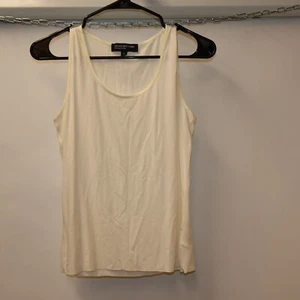Jones New York Womens White Sleeveless Tank Top S Lightweight Stretch Fabric - Picture 1 of 9