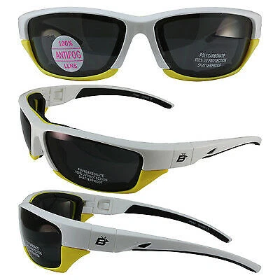 ÓCULOS DE SOL BIRDZ ORIOLE 2 ACOLCHOADO MOTOCICLETA ARMAÇÃO BRANCA E AMARELA LENTE FUMAÇA - Imagem 1 de 1
