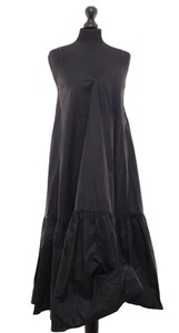 Anine Bing Spaghetti Strap Dress XS Black Pleated Midi Sleeveless New - Picture 1 of 7