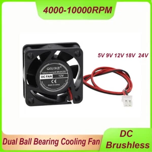 5V-24V DC Brushless 4015 Dual Ball Bearing Ultra-Quiet 2-Pin Cooling Fan PWM - Picture 1 of 7