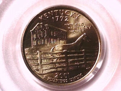 2001 P Kentucky Washington State Quarter PCGS MS 67 Kentucky 21129398 - Image 1 of 3