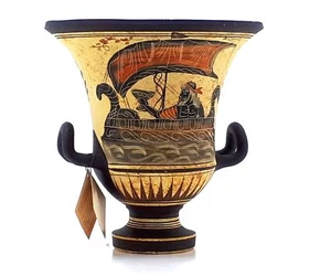 Antike Griechische Vase Krater Keramik Göttin Aphrodite & Gott Dionysos - Bild 1 von 7